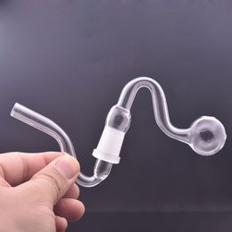 High Quality Glass J-Hook Adapter Creative Style J Hooks Glass Pipe Adapter 14mm Joint with Bent Male Glass Oil Burner Pipes