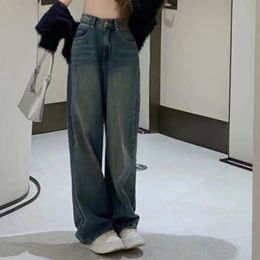 Jeans da donna Rimocy Vintage Gamba larga Cargo Donna Autunno Pantaloni a vita alta Donna Y2k Streetwear Pantaloni in denim larghi Donna 230301