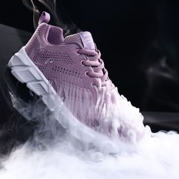 Designer women spring breathable running shoes black purple black rose red womens outdoor sports sneakers Color133
