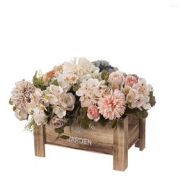 Decorative Flowers Artificial Daisy Autumn Flower For Wedding Bouquet INS Style Fake Plants Home Decoration Cross-border