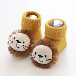 First Walkers Baby Sock Shoes Toddler Boy Soft Sole Rubber Cute Animal Booties Anti-slip