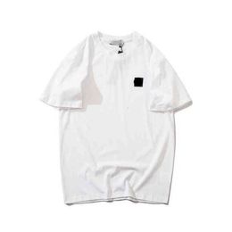 stones Island t shirt designer shirt summer menswear breathable loose letter print lovers street fashion 100% cotton T-shirt hF7