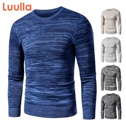 Men's Sweaters Men Autumn Casual Vintage Mixed Colour Cotton Fleece Sweater Pullovers Men Winter O-Neck Fashion Warm Thick Jacquard Sweaters 230302