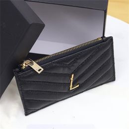 Fashion Women Wallet Leather Single Zipper Men Long Vintage Classic wallets corn pures Business Card Holder