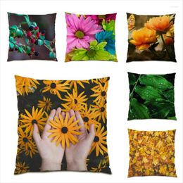 Pillow Velvet Fabric Decorative Cover Comfortable Covers Polyester Linen Real Picture Home Decor Nordic E0843