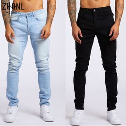 Men's Jeans Man Pants Retro Stretch Jeans Casual Slim Fit Trousers Male Washing Zipper Plus Size Pencil Pants Denim Skinny Jeans for Men 230302