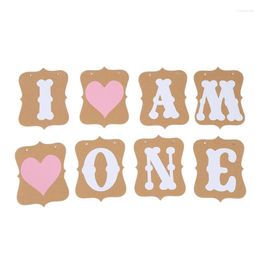 Christmas Decorations LIXF I Am One Banner For Girl (Pink)- First Birthday - 1st