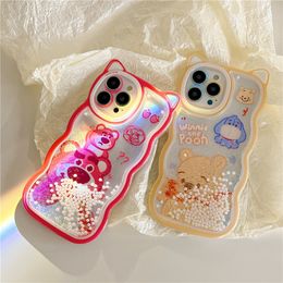 Cartoon Cute lovely Fashion girls like Case designer shockproof silicon full covers iphone13pro max plus iphone 13 12 11 pro max cute bear