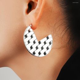 Stud Earrings Korean Fashion Simplicity Type C Trend Piercing Unusual Geometry Personality Decorative Pattern Jewellery For Women 2023