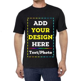 Camisetas masculinas Tamanho da UE 100% Algodão Camiseta personalizada Faça seu próprio texto Texto de design Prind Projeto Presentes de camiseta personalizados Harajuku Tops Tee 230302