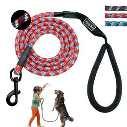 Dog Collars Polo Pet 6ft Nylon Leash Reflective Mountain Climbing Rope For Walking Training Leads Small Medium Large