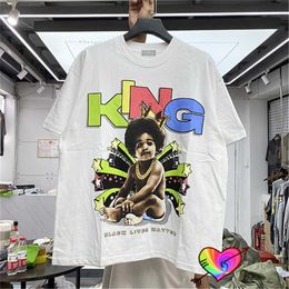 Men's T-Shirts 2022ss Black Lives Matter T-shirt Men Women 1 1 High Quality King Kid Graphic Black Lives Matter Tee Oversize Tops T230302