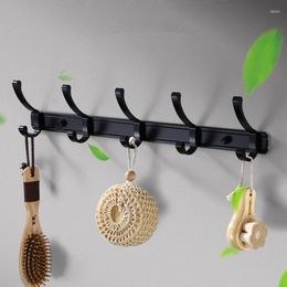 Kitchen Storage Clothes Hook Wall Mounted Coat Rack Creative Robe Hooks 3/4/5/6/7/8 Door Hanger Key Walls Organiser