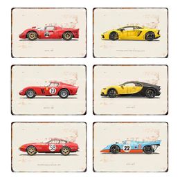 911 art painting Retro Car Fleet Tin Sign Metal Poster Bar Restaurant Wall Art Decorative Plaque For Modern Home Room personalized Decor Aesthetic Size 30X20CM w02