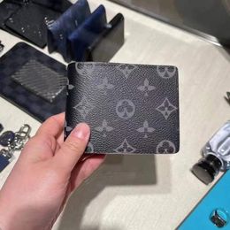 2023 New Designer flower card holder wallet men women short wallets leather women purse fashion credit card holder Colours cardholder with box