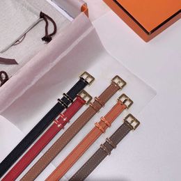 Fashion Brand Belt Retro Design H Buckle Thin Waist Belts for Men Womens Jeans Dress Belt Width 1.5CM Genuine Cowhide 5 Colour Optional Top Quality