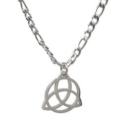 For Mens Women Cool Celtic Trinity Knot Necklace Pendant Stainless Steel Chain 24inch Silver Choose Chains Style