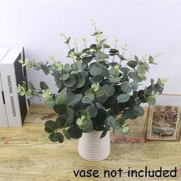 Decorative Flowers Floral Arrangement Home Decoration Party Decor Green Money Leaves Fake Plants Artificial Eucalyptus Simulation Grass