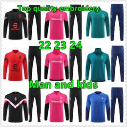 22 23 24 mens kids tracksuits football training suit jerseys set juve men soccer tracksuit jacket jogging kit chandal futbol survetement foot sets 888