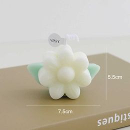 Scented 1PC INS Korea Flower Candle Romantic Cute Soy Wax Aromatherapy Small Scent Relaxing Birthday Wedding Party Gift Home Decoration