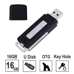 8GB Memory Voice Record Mini Digital Sound Audio Recorder 2 In 1 USB Disk WAV Format USB Flash Driver Recorder 70 hours Rechargeable battery Recording PQ131