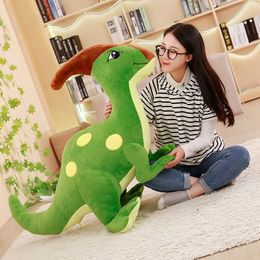 Plush Dolls 1pc 55-95CM Cute Parasaurolophus Dinosaur Plush Toys Stuffed Animal Dolls for Children Boys Dino Pillow Creative Birthday Gifts 230302