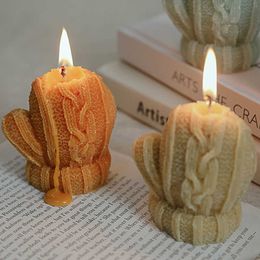Festival Christmas Ornaments Living Room Decoration Paraffin Glove Shape Dreamy Scented Candles Useful Universal Gift