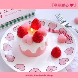 Strawberry Cake Personalised Wedding Home Decoration Food Dessert Scented Candles Favours