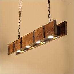 Pendant Lamps American Vintage Boat Wood Chandelier Restaurant Bar Internet Cafe Clothing Shop Desk Industrial Style Made Old Solid P