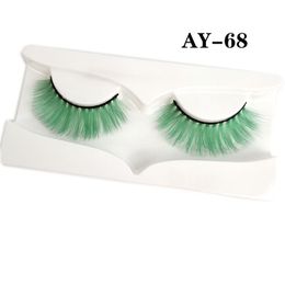 Make up lashes lash faux cils Messy color false eyelashes a pair individual packing for stage makeup mixed color soft 3d marten eyelashes