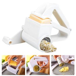 Cheese Tools Rotary Graters Manual Handheld Cutter with Stainless Steel Drum Hand Crank Shredder Kitchen Grater Tool 230302