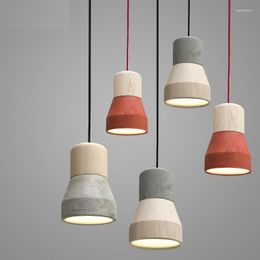 Pendant Lamps IWHD Style Loft Vintage Lamp Cement LED Lights Retro Industrial Lighting Wood Hang Light Fixture Restaurant Bar Lamparas