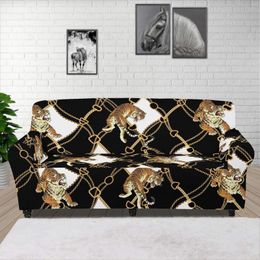 Chair Covers Custom Sofa For Living Room Baroque Tiger And Gold Chain Cover Furniture Upholstery Prtoectector