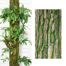 Decorative Flowers Simulation Plant Tree Bark Wall Decoration Balcony Garden Furniture Office Ornament Artificial Moss For Water Pipe Pillar