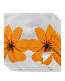 Table Napkin Two Orange Flowers Under A Dark Cloud 4/6/8pcs Kitchen 50x50cm Napkins Serving Dishes Home Textile Products