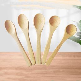 12cm 13cm Bamboo Spoons Dessert Ice Cream Honey Spoon Baby Spoons