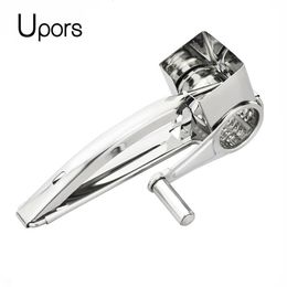 Cheese Tools UPORS Stainless Steel Rotary Grater 4 Styles Butter Manual Control Slicer Cutter Shredder 230302