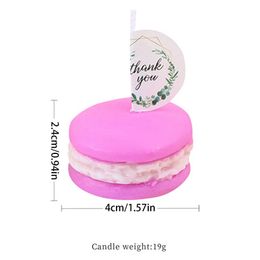 Scented Macaron Shape Aromatherapy Candle Photo Props DIY Creative Gifts Home Decoration
