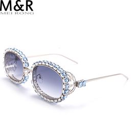 Sunglasses Vintage Oval Diamond Sunglasses Men Luxury Women Oval Crystal Eye Protection Punk Glasses Fashion Eyewear UV400 Gafas de sol 230302
