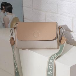 Evening Bags Women Crossbody Bag PU Leather Wide Strap Shoulder Handbags Small Flap 2023 Female Messenger Phone For