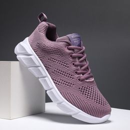 Designer women spring breathable running shoes black purple black rose red womens outdoor sports sneakers Color79