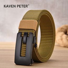 Belts Men's Military Genuine Tactical Belt Automatic Buckle High Quality Nylon Army Canvas Male Belts Outdoor Sports Accessories Z0228