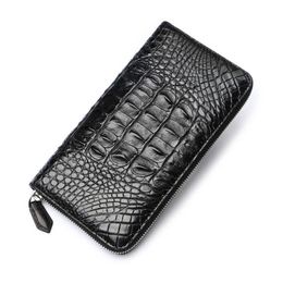 Wallets Business Men Wallet Blackbrown Real odile Genuine Leather Card Holder Wallet for Men Zipper Money Bag 21 Slots Holder CaseL230303