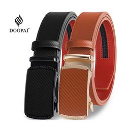 Belts DOOPAI Mens Belt Leather Strap Male Waistband Automatic Buckle Belts For Men Top Quality Belts For Women Men Gifts Z0228