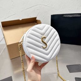 Circular designer bag shoulder bags y-Letter women Fashion Mini Tote bag leather luxurys handbag chain crossbody bags purse 221126
