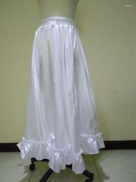Skirts Customised Long Satin Belly Dance Ruffles Skirt Women Plus Size 3XS-9XL Elastic Waist Saias Longa Femininas