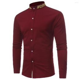 Men's Dress Shirts For Shirt Suit Man Summer Topwear 2023 Fashion Mens Wedding Slim Fit Men Brand Clothing White Black Red Streetwear