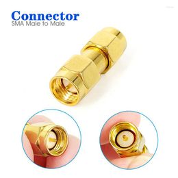 Walkie Talkie SMA Male To Plug RF Coaxial Convertor Adapter Straight Goldplated For Two Way Radio Antenna