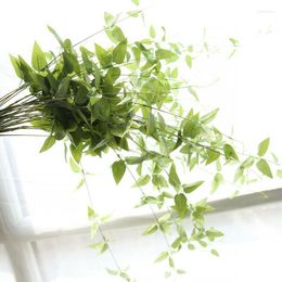 Decorative Flowers Vitality Artificial Plant Leaves Bonsai Vine/rattan Silk Green Wicker DIY Flower Arranging Accessories For 1pcs