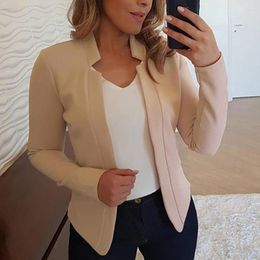 Women's Suits Warm OL Style Notch Collar Women Blazer For Work Spring Coat